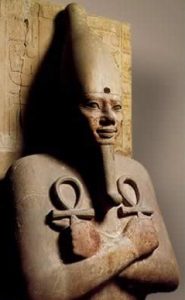 An Osiris Pillar with Ankh