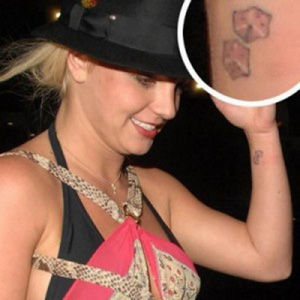 Britney Spears Dice Tattoo