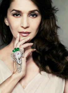 Actress Madhuri Dixit with a beautiful Elephant Ring