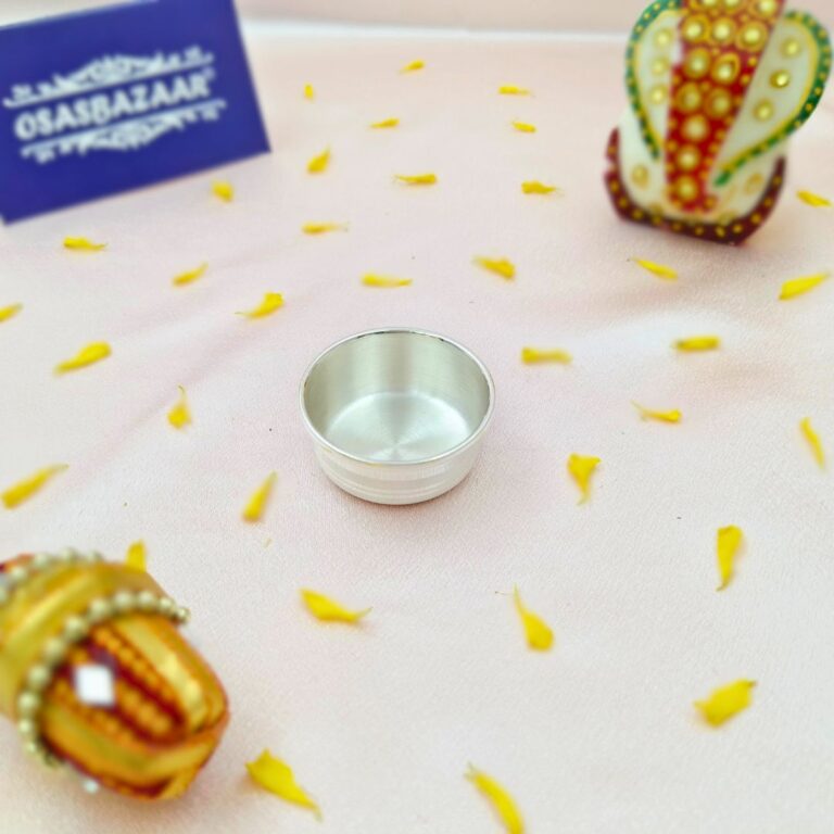 Pure Silver Bowl for Chandan - Kesar Image Angle 1