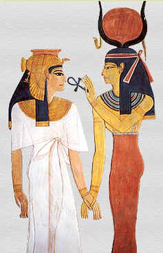 Ankh Goddess Hathor and Nefertari