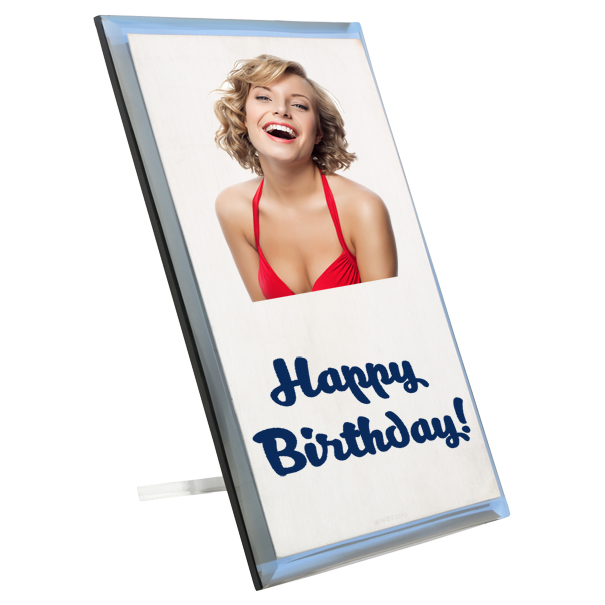 Silver Plaque Greeting Card Placard All Sizes