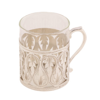 Osasbazaar Sterling Silver & Borosilicate Tea Cup, Coffee Mug - Main