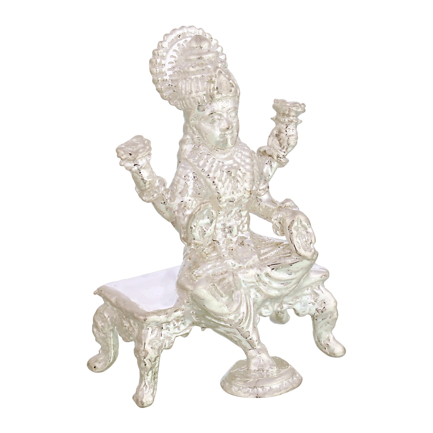 Laxmi ji in Silver by Osasbazaar Left Laxmi ji in Silver by Osasbazaar Left