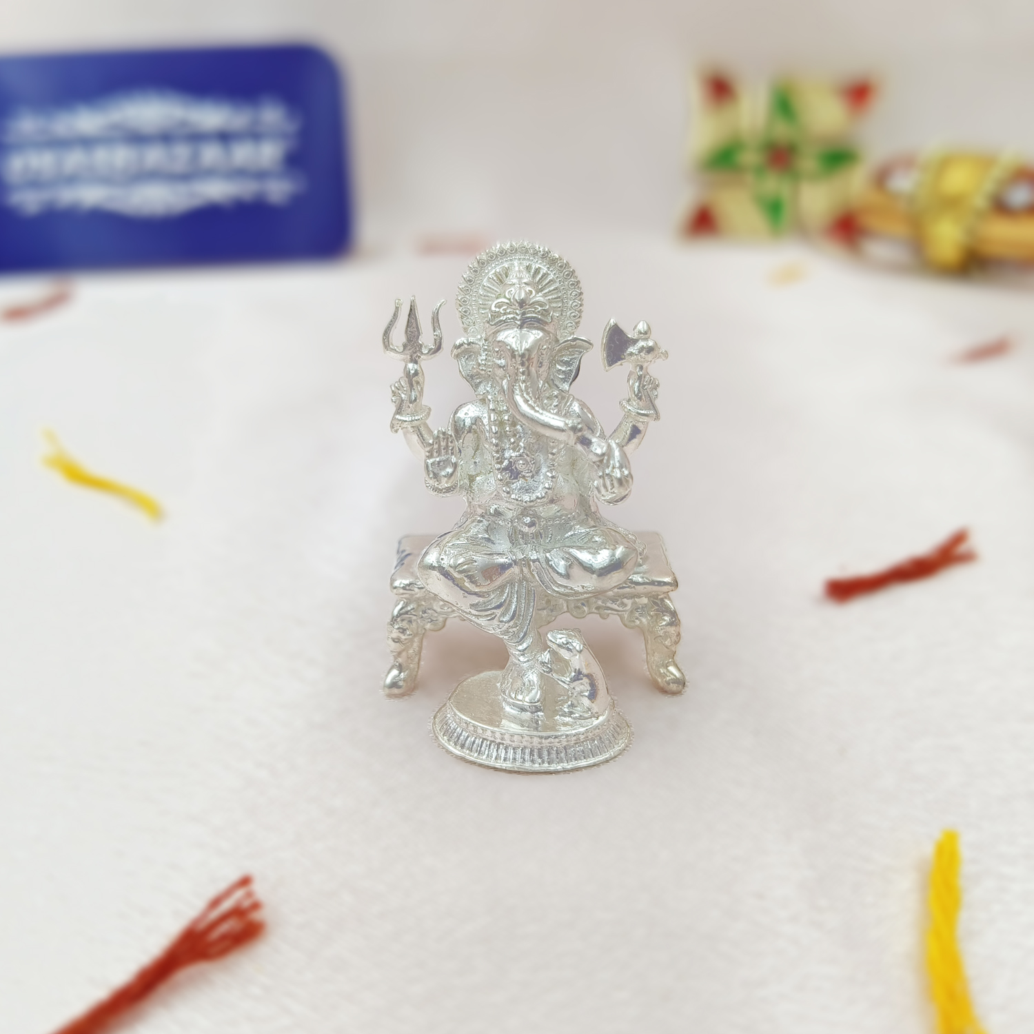 Sterling Silver Ganesh ji Image Front