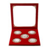 Silver Coin 10gm x5 in Red Golden Ring Packing by Osasbazaar Open