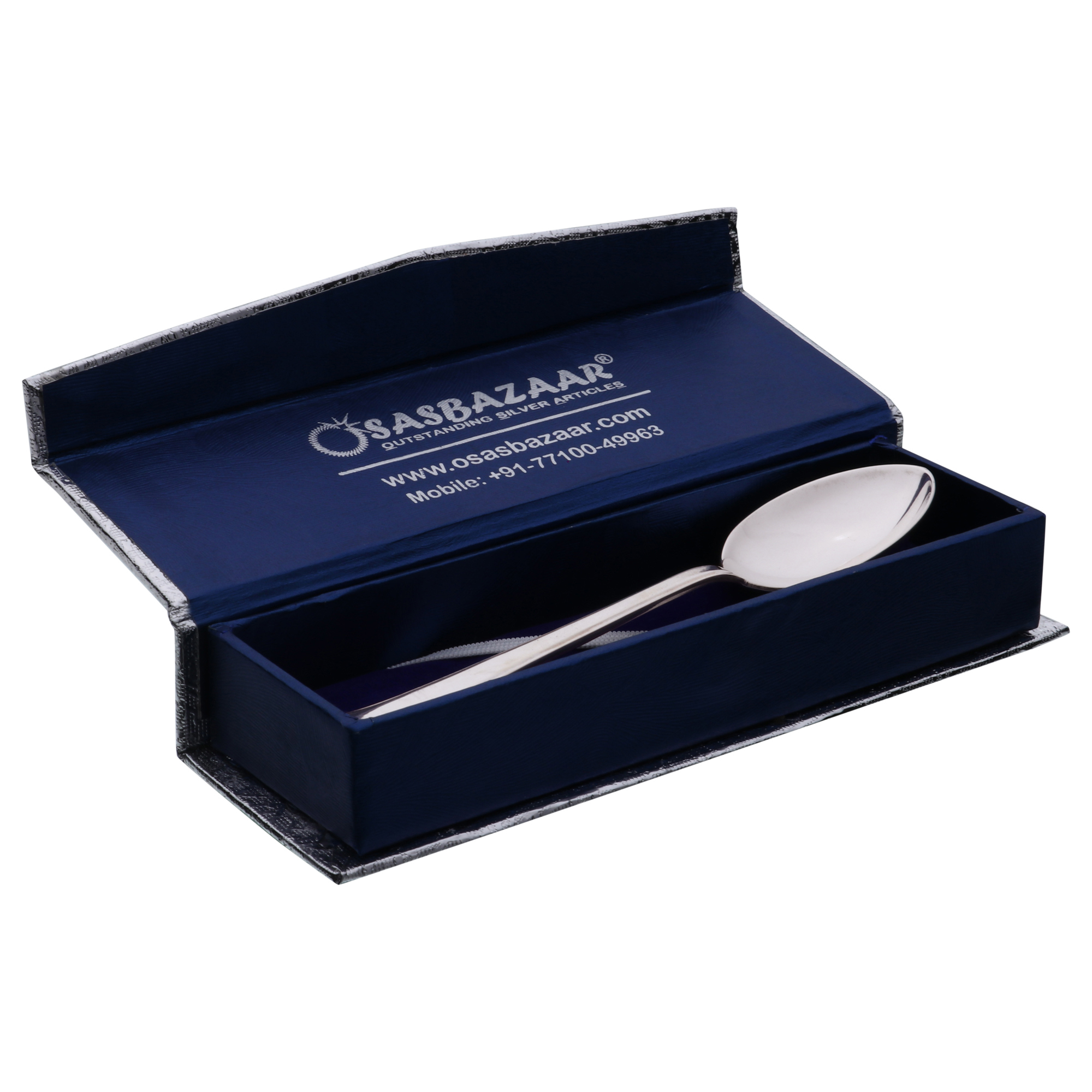 Spoon in Silver by Osasbazaar Packaging Spoon in Silver by Osasbazaar Packaging