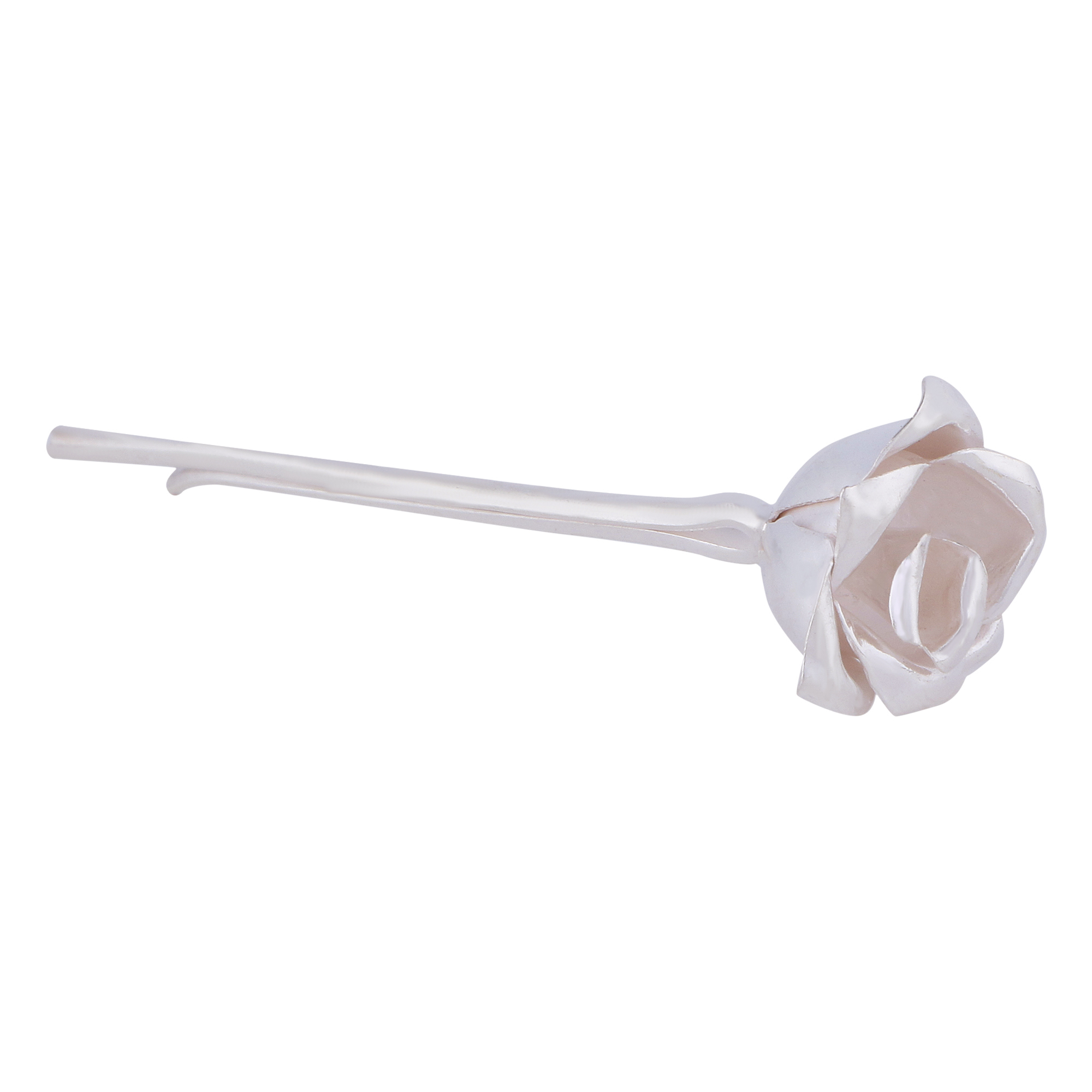 Hair Pin Rose in Silver by Osasbazaar Angle