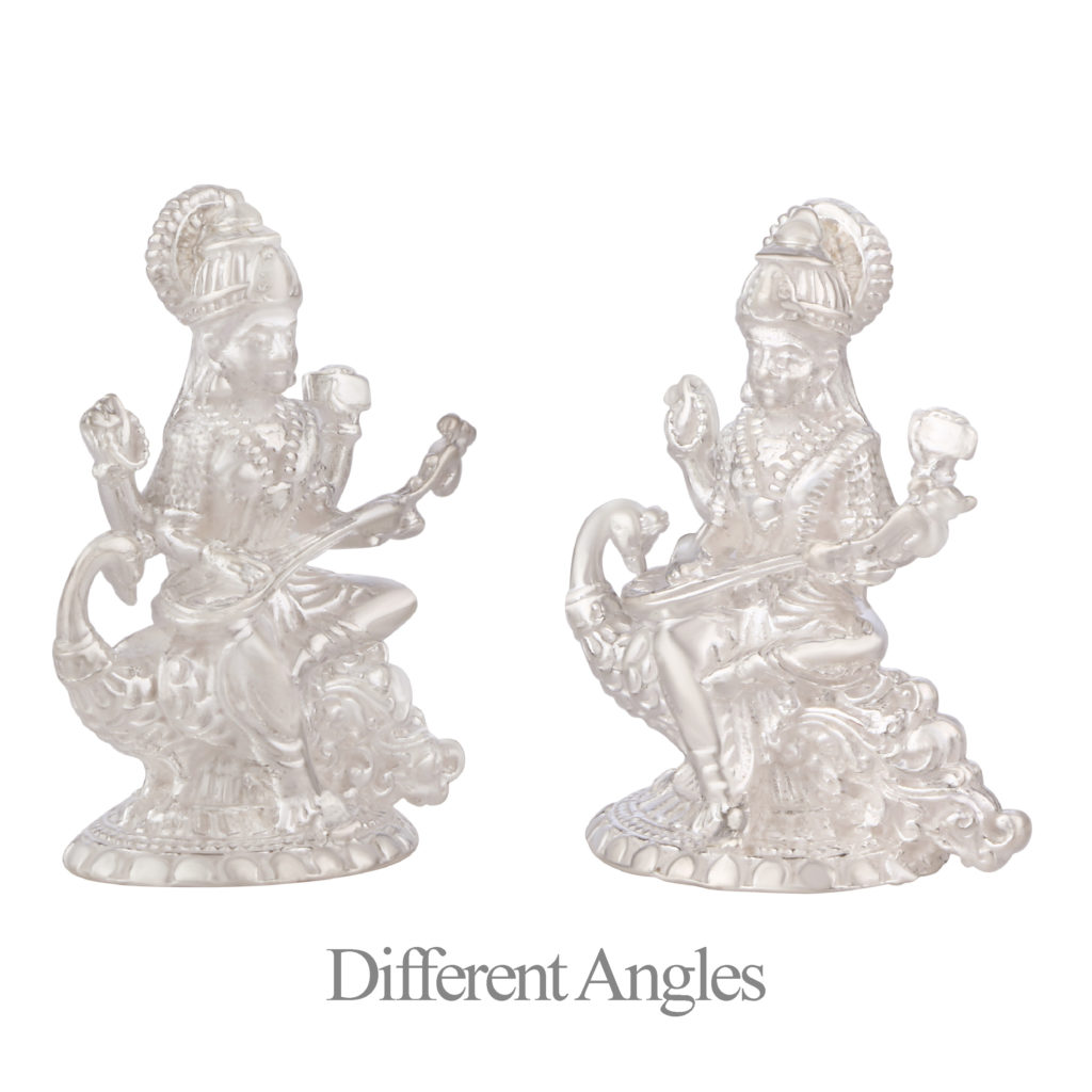 Saraswati ji in Silver by Osasbazaar Angles