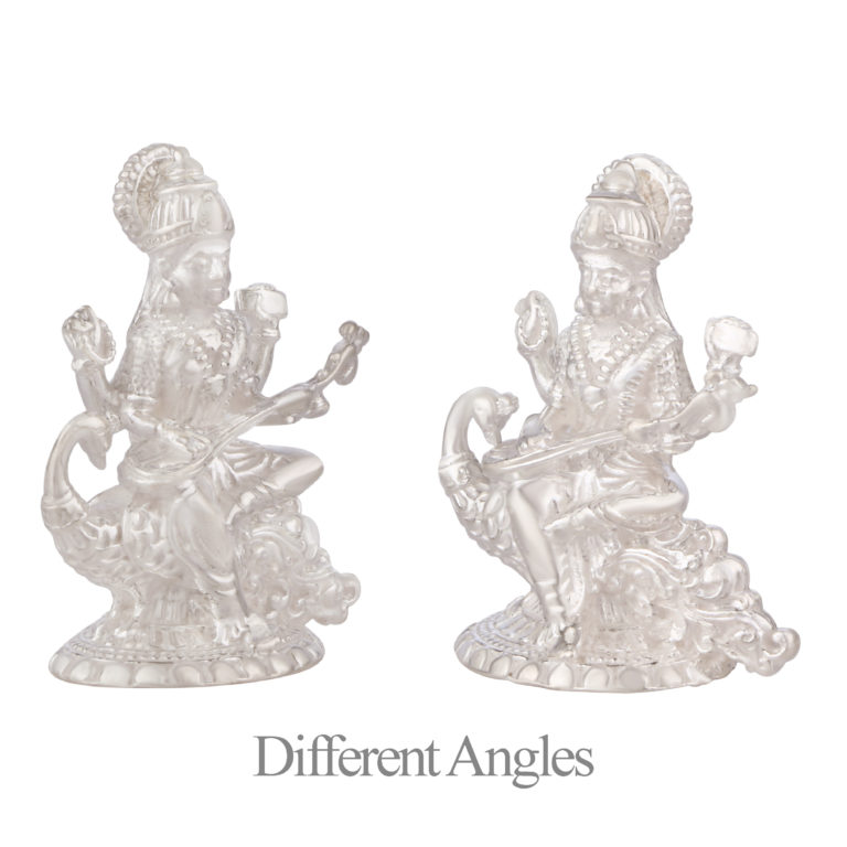Saraswati ji in Silver by Osasbazaar Angles