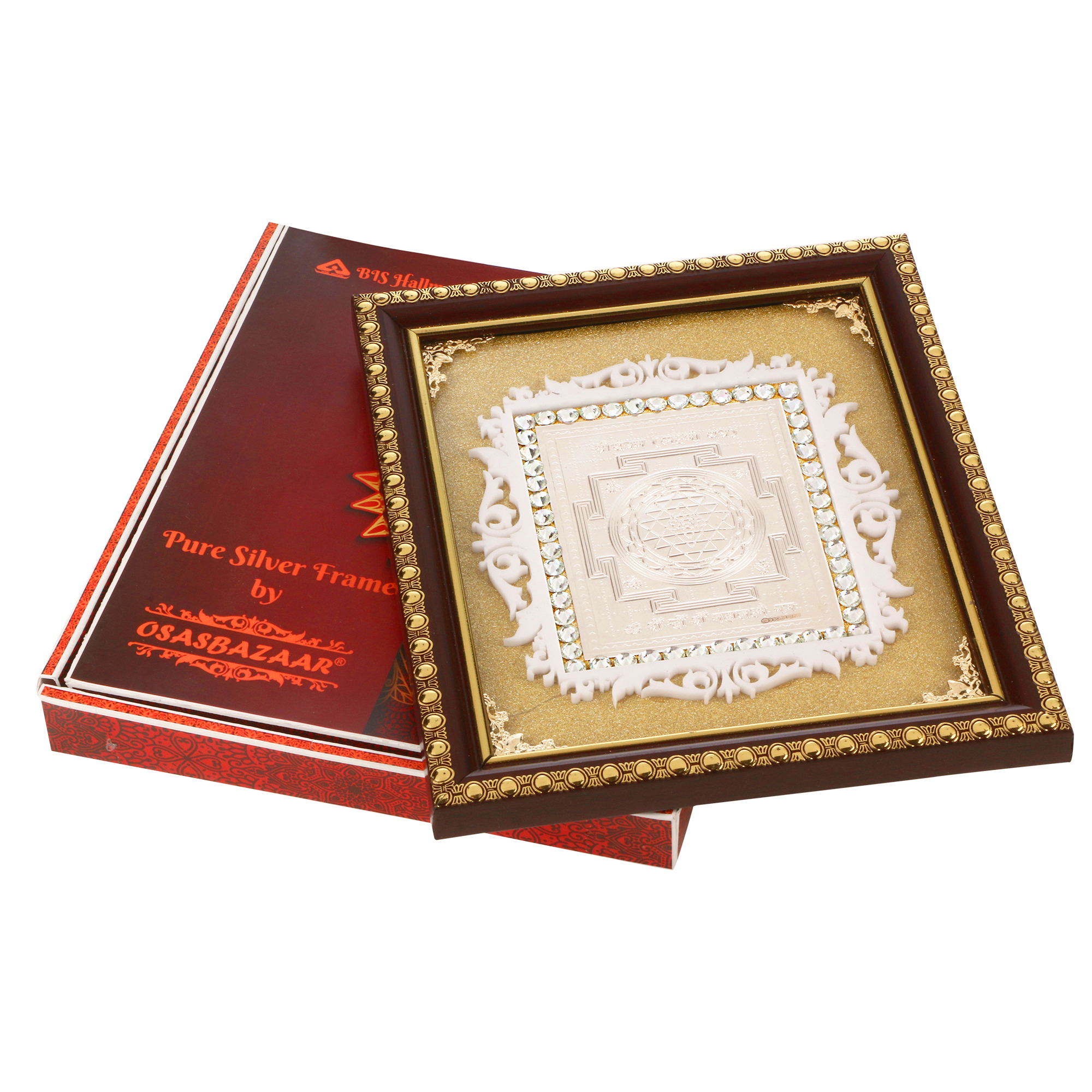 Frame Sri Yantra in Silver by Osasbazaar Packaging Frame Sri Yantra in Silver by Osasbazaar Packaging