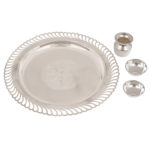 Aarti Thali in Silver by Osasbazaar Angle1