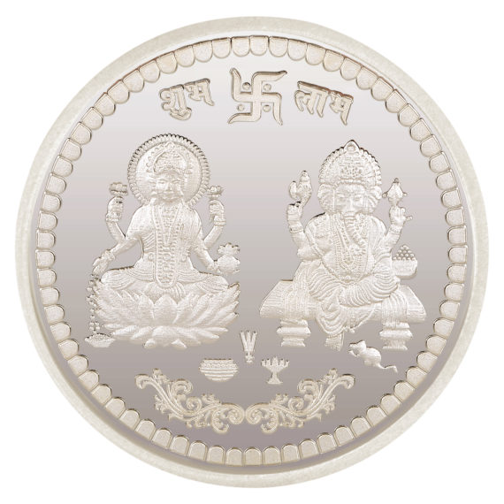 Ganesh Laxmi Coin in Silver 100gms by Osasbazaar Main