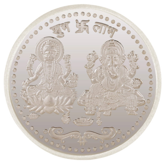 Ganesh Laxmi Coin in Silver 10gms by Osasbazaar Main1