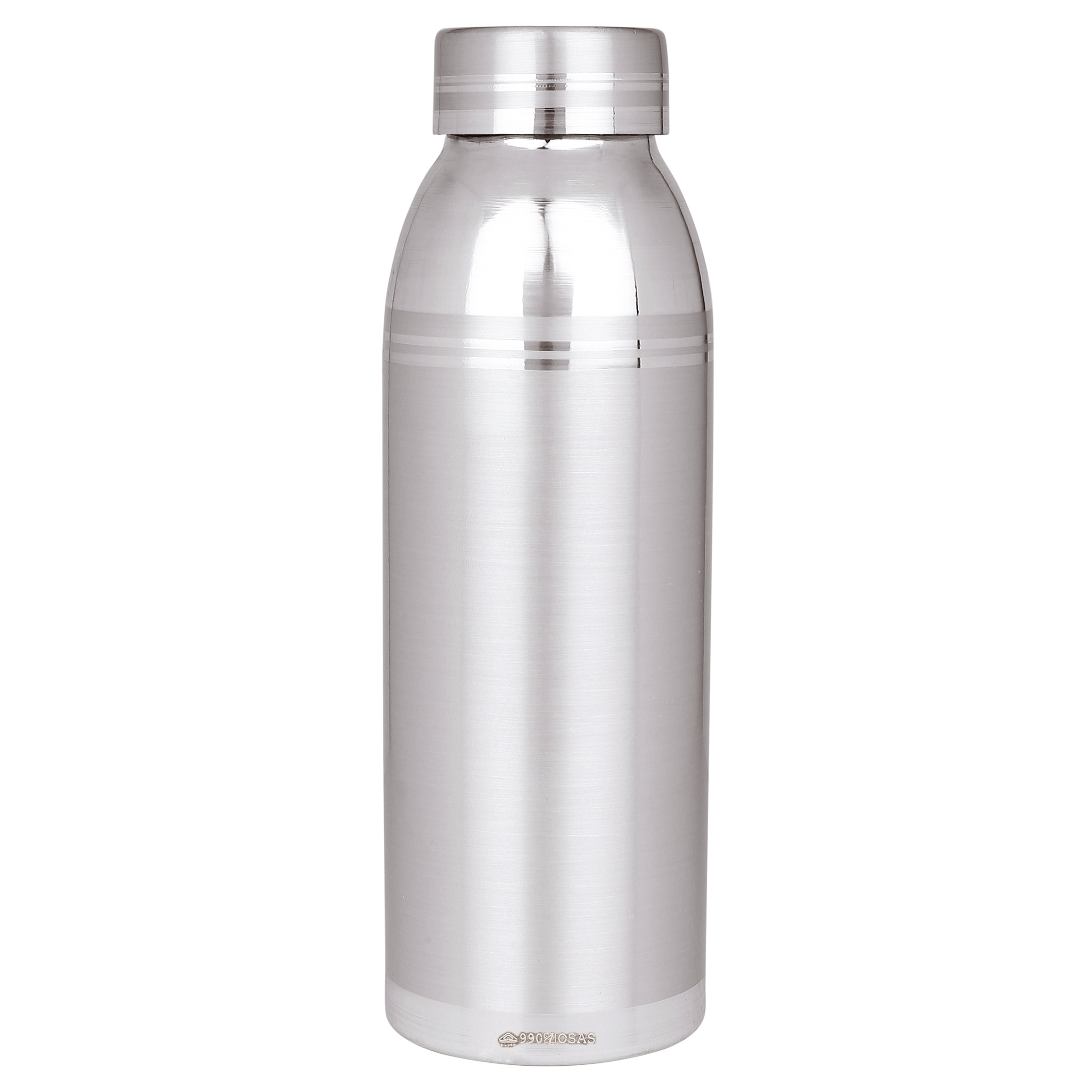 Water Bottle in Silver by Osasbazaar Main Water Bottle in Silver by Osasbazaar Main