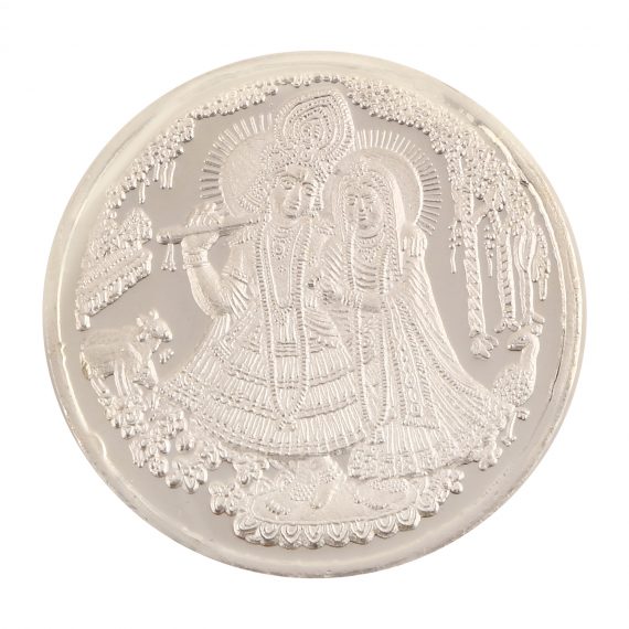 Radha Krishna Silver Coin by Osasbazaar Main