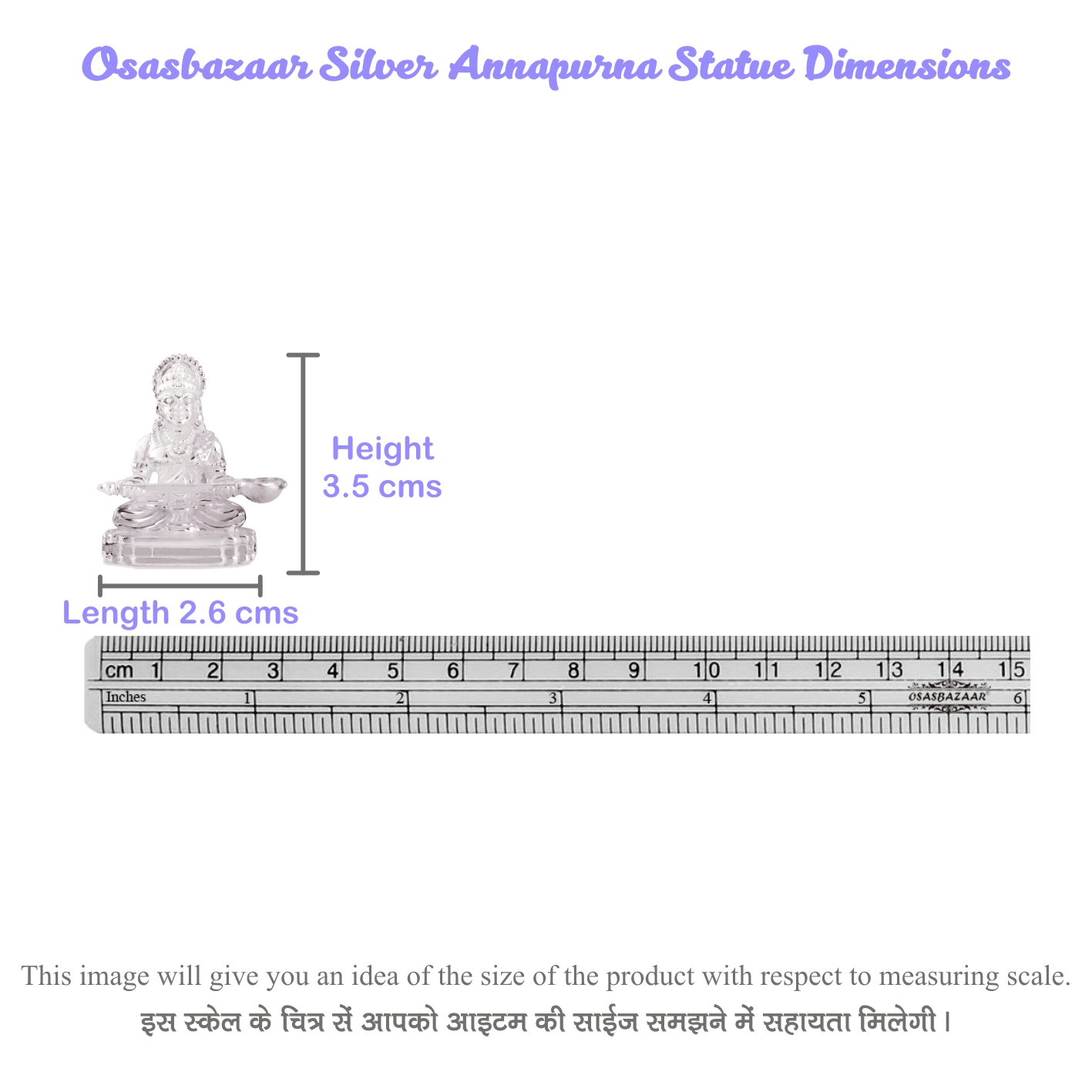 Annapurna Statue in Silver by Osasbazaar Dimensions Annapurna Statue in Silver by Osasbazaar Dimensions