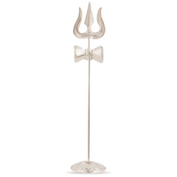 Big Trishul with Stand in Silver by Osasbazaar Main Image