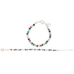 Nazariya Bracelet Multi Color in Silver by Osasbazaar Angle Image