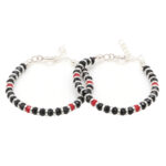 Nazariya Bracelet Red Black in Silver by Osasbazaar Main Image