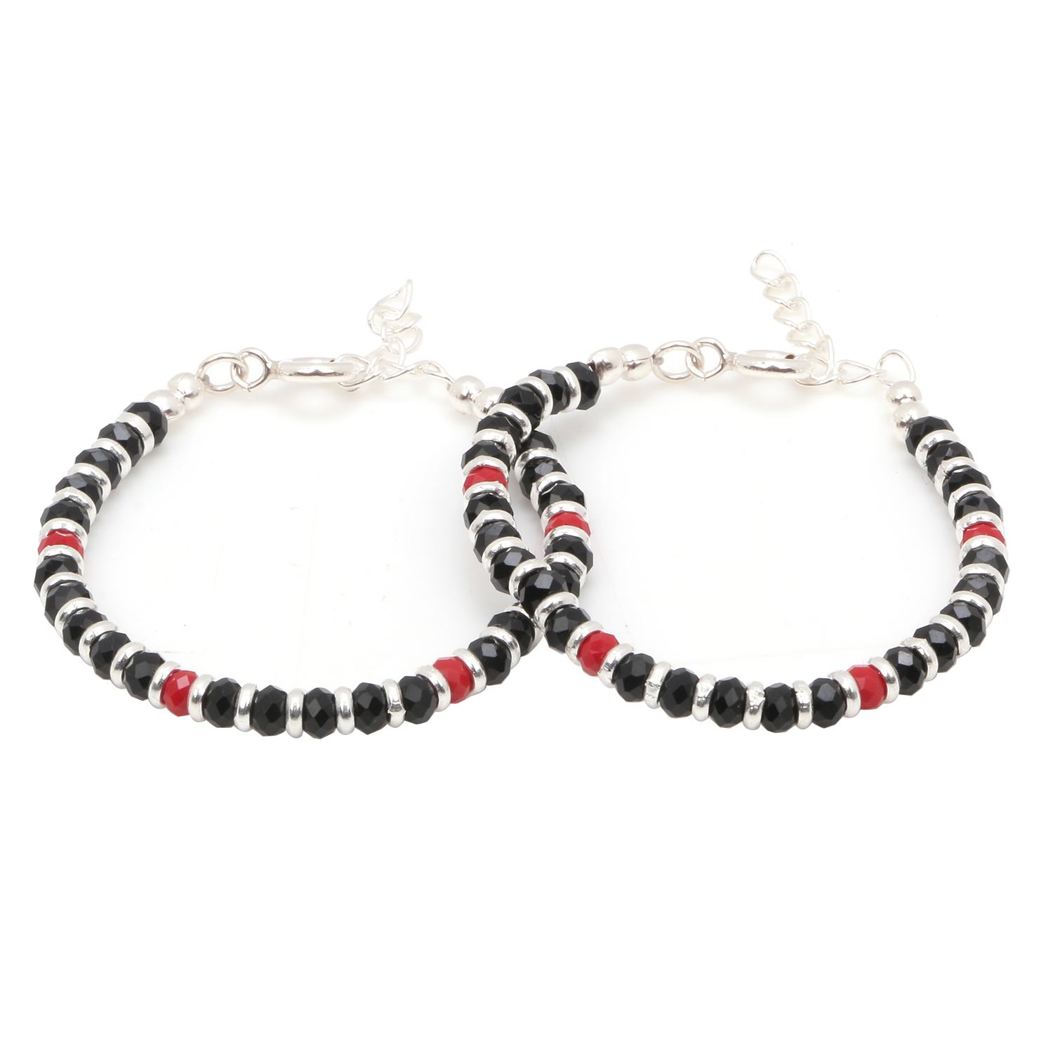 Buy Silver & Black Bracelets & Bangles for Women by Darshraj Online |  Ajio.com