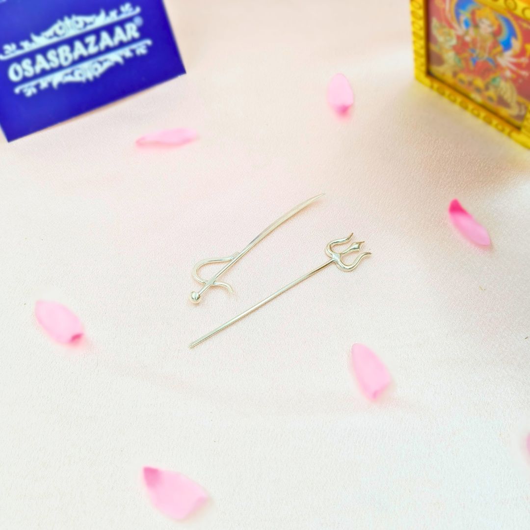 Pure Silver Trishul Talwar Image Angle 1
