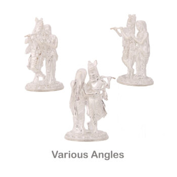 Radha Krishna Idol in Silver by Osasbazaar Angle Image