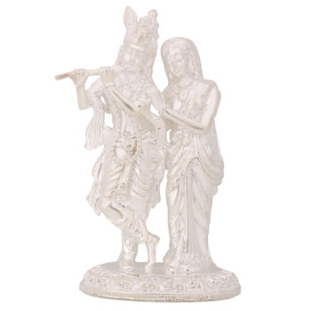 Radha Krishna Idol in Silver by Osasbazaar Main Image
