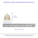 Agarbatti Stand in Silver by Osasbazaar Dimensions