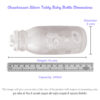 Baby Bottle Teddy in Silver by Osasbazaar Dimensions