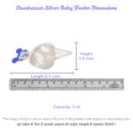 Baby Feeder Blue in Silver by Osasbazaar Dimensions