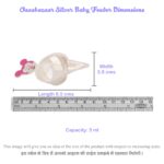 Baby Feeder Blue in Silver by Osasbazaar Dimensions