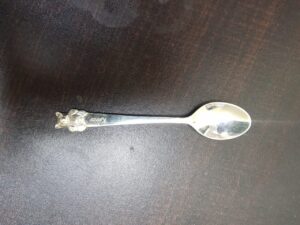 Engraving on a Silver Baby Spoon 1