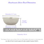Bowl 50ml in Silver by Osasbazaar Dimensions