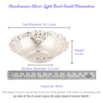 Bowl Light Small in Silver by Osasbazaar Dimensions