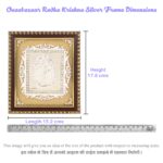 Frame Radha Krishna in Silver by Osasbazaar Dimensions