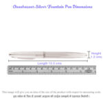 Pen Fountain in Silver by Osasbazaar Dimensions