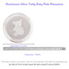 Plate Baby Teddy in Silver by Osasbazaar Dimensions