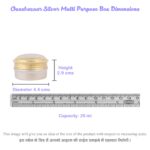 Round Box Gold Silver Dimensions