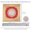 Silver Coin 10gm x1 in Red Golden Ring Packing by Osasbazaar Dimensions