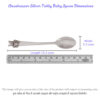Spoon Baby Teddy in Silver by Osasbazaar Dimensions