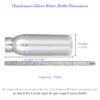 Water Bottle in Silver by Osasbazaar Dimensions
