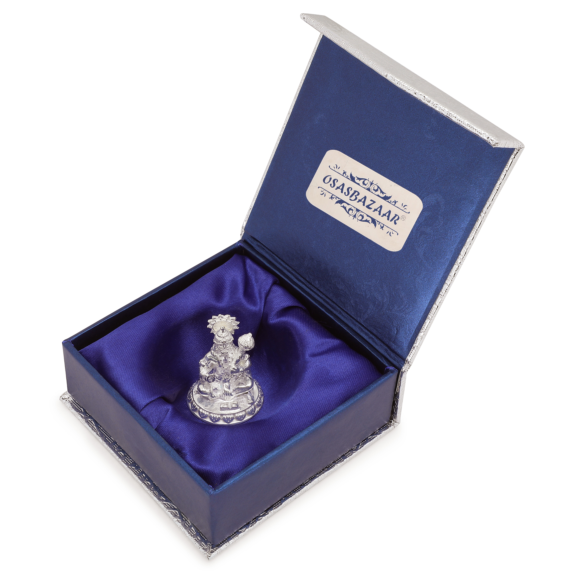 Pure Silver Hanuman Sitting Statue Osasbazaar