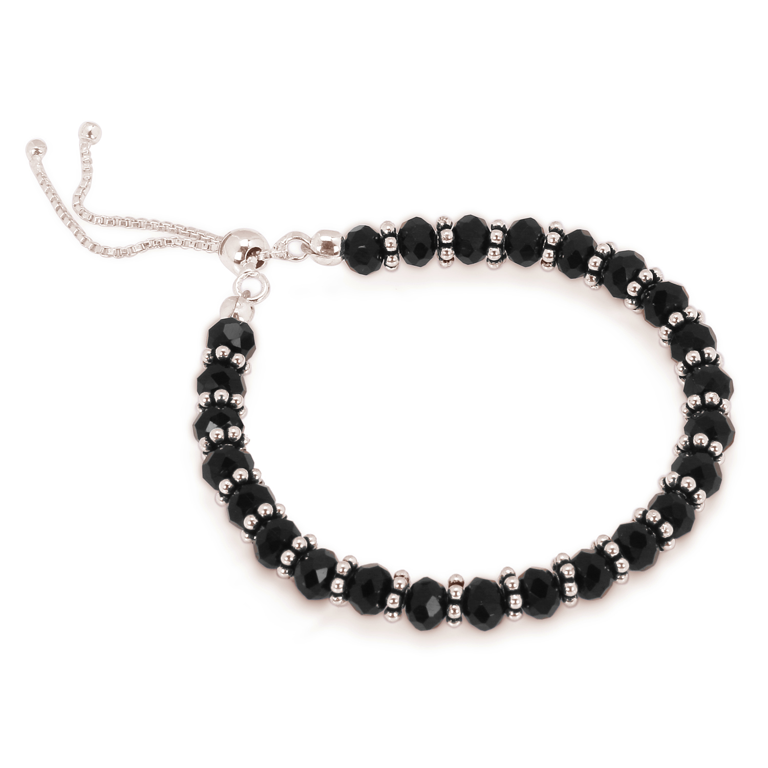 Round Black Beads Bracelet - Punjabi Kada-sonthuy.vn