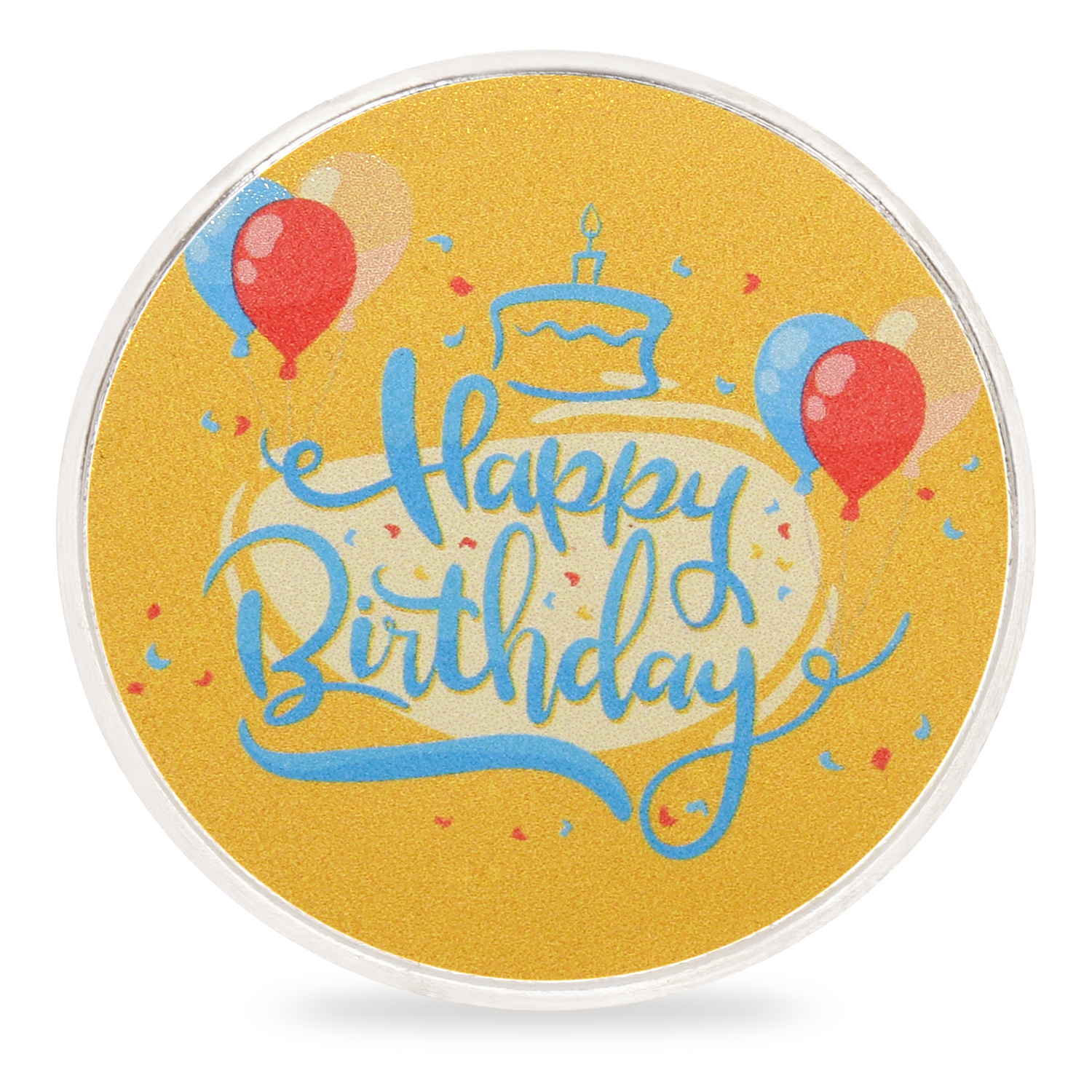OSASCBBD2 Printed Silver Coin Birthday Yellow Balloons by Osasbazaar main
