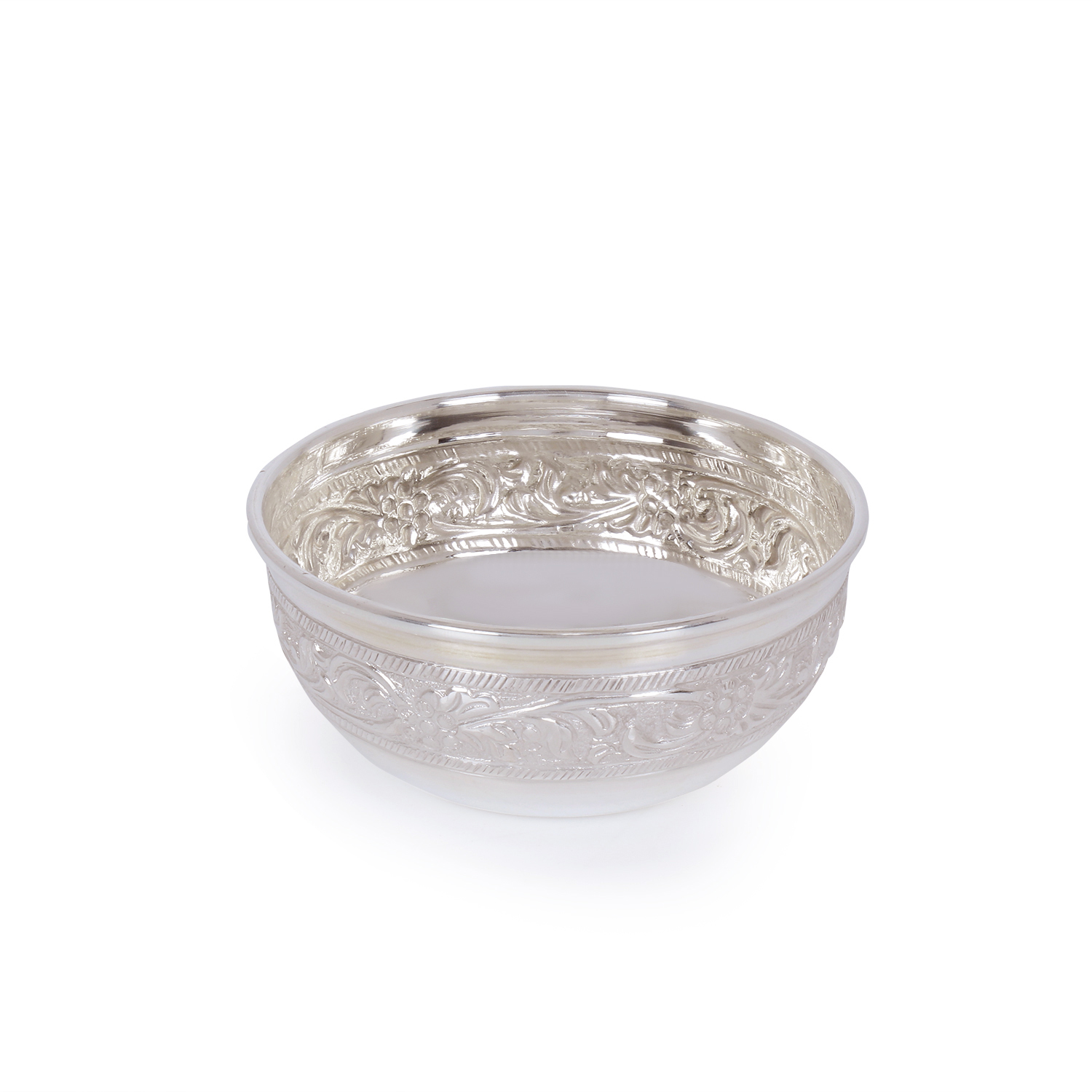 OSASBN100 Bowl Nakshi 100ml In Silver by Osasbazaar Main