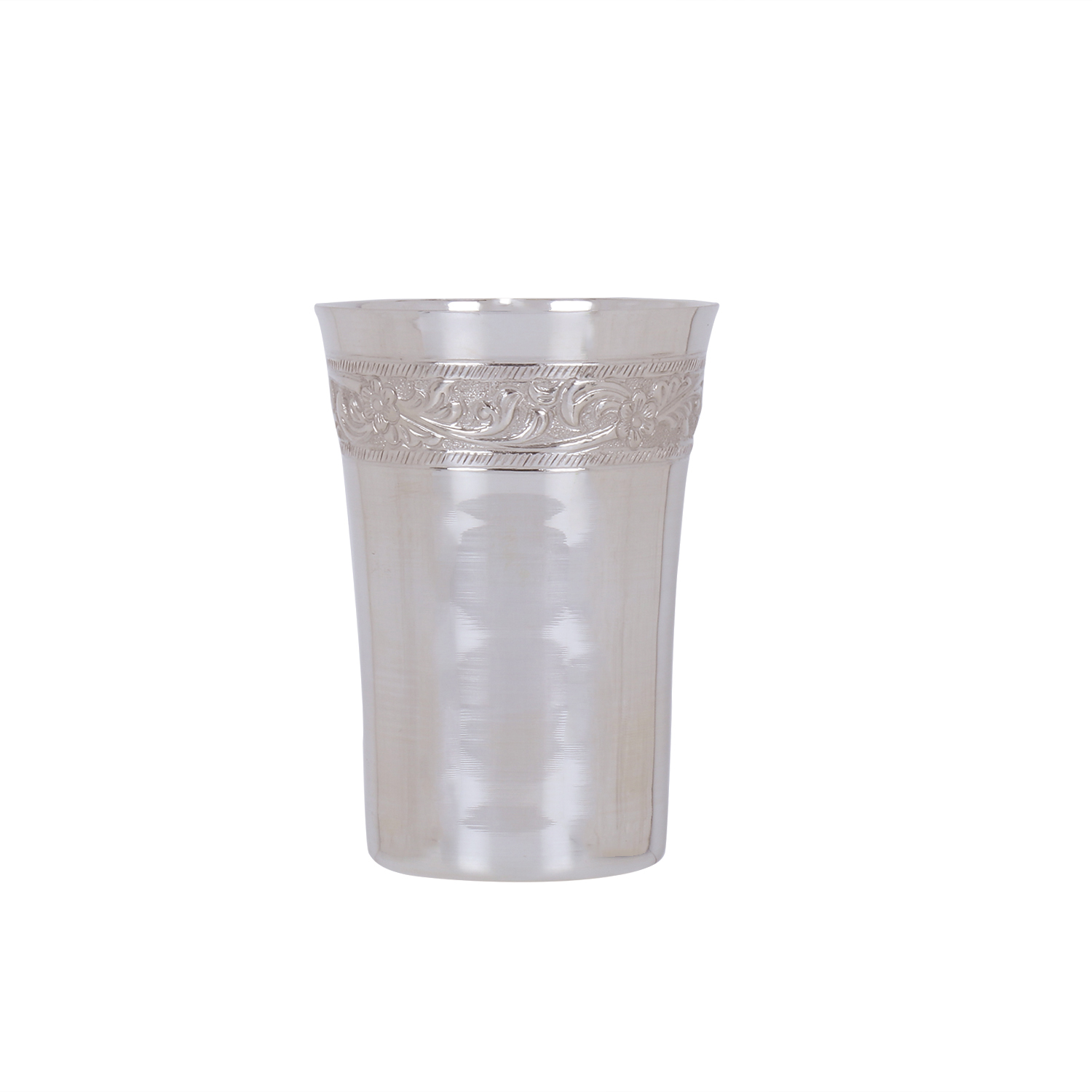 OSASGN200 Glass Nakshi 200 ml in Silver by Osasbazaar Main