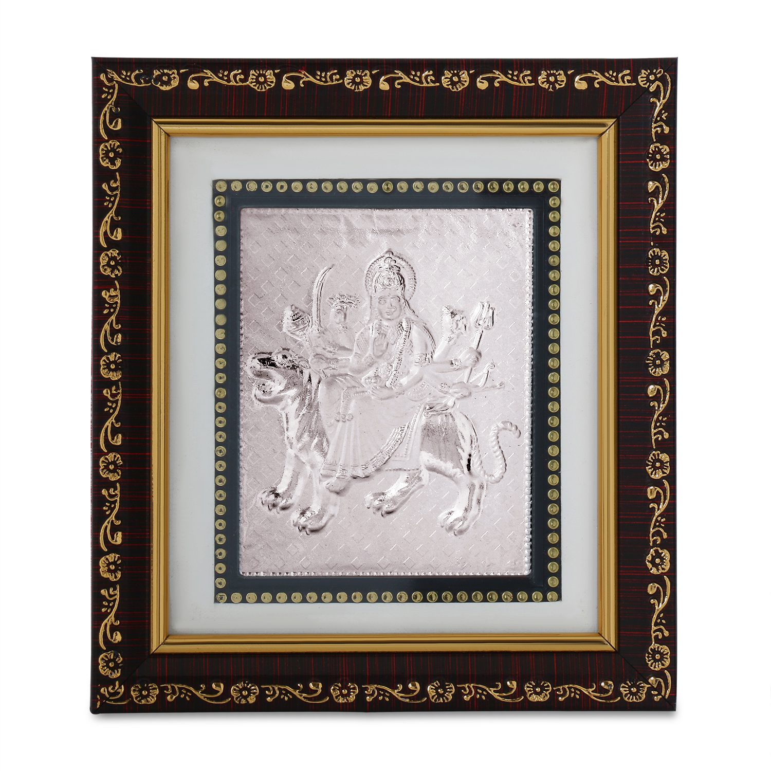 OSASFDML Frame Durga Matajilight in Silver by Osasbazaar Main