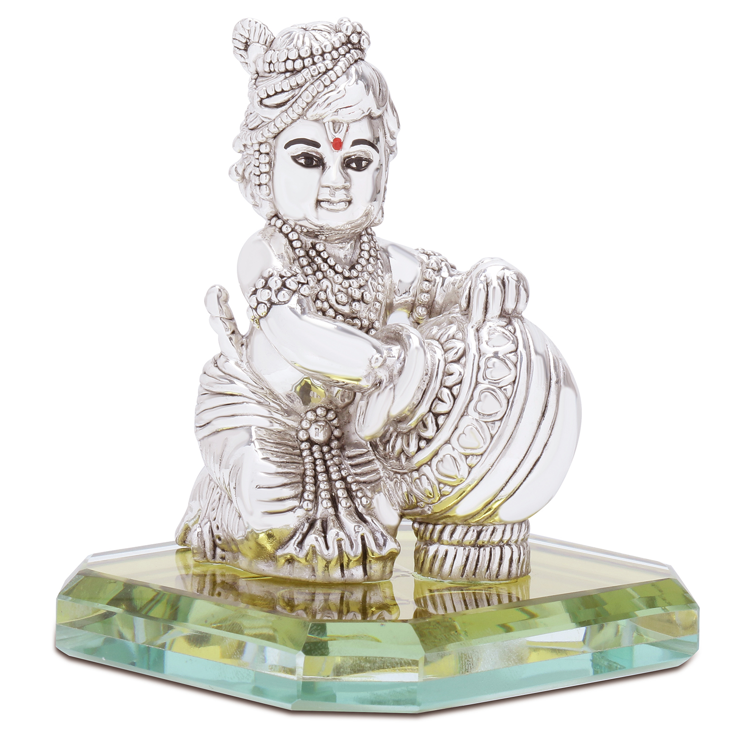 OSASCLMG30 Silver By Osasbazaar Crystal Light Makhan Gopal Main