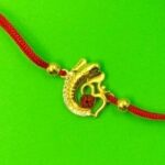 Pure Silver Rakhi Ganesh Rudraksh